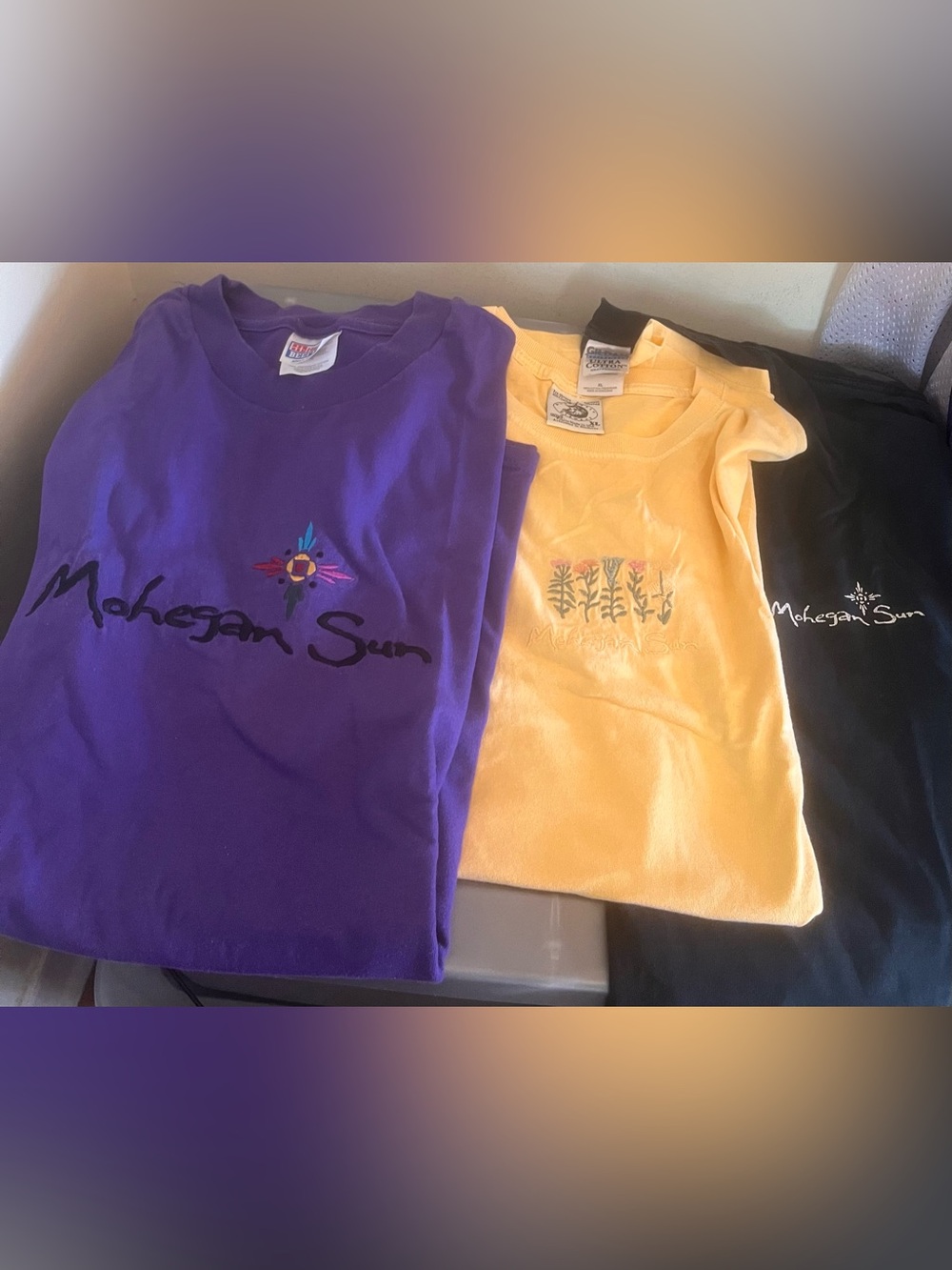 3 vintage 90s  mohegan sun casino shirt bundle b2 xl gambling poker